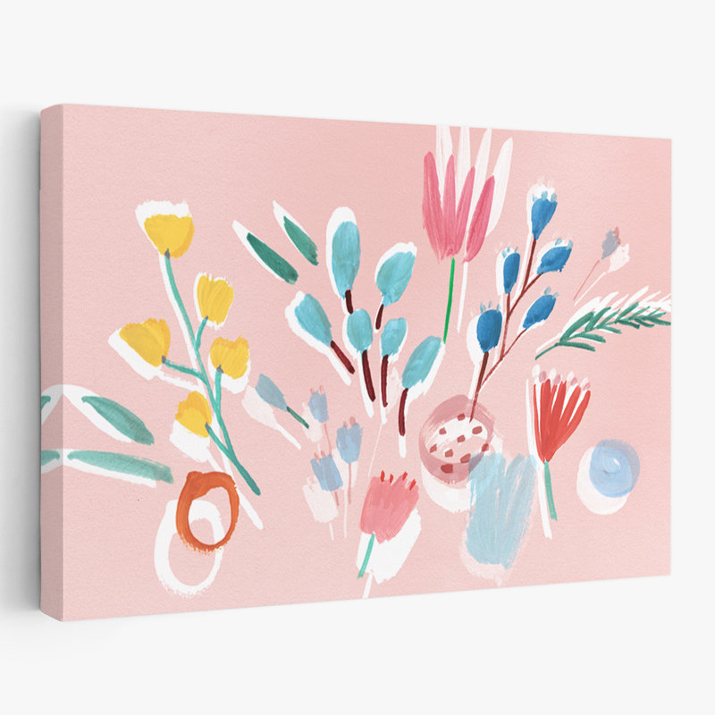 Plantes, fleurs, fleurs fluides, art mural, H 16 po x l 24 po