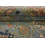 Tapis 12 pi x 15 pi 1 po en laine noué à la main turquoise Oushak-641583259-641583269