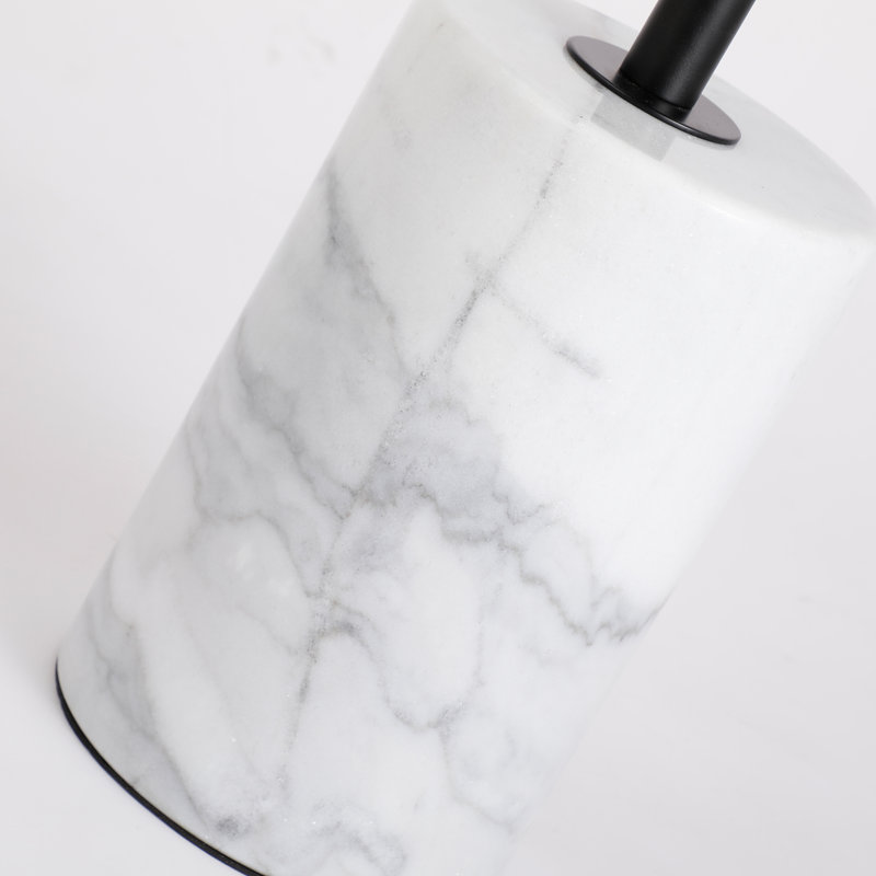 Jaiquez Circulo Side Table Marble Base, Satin Black