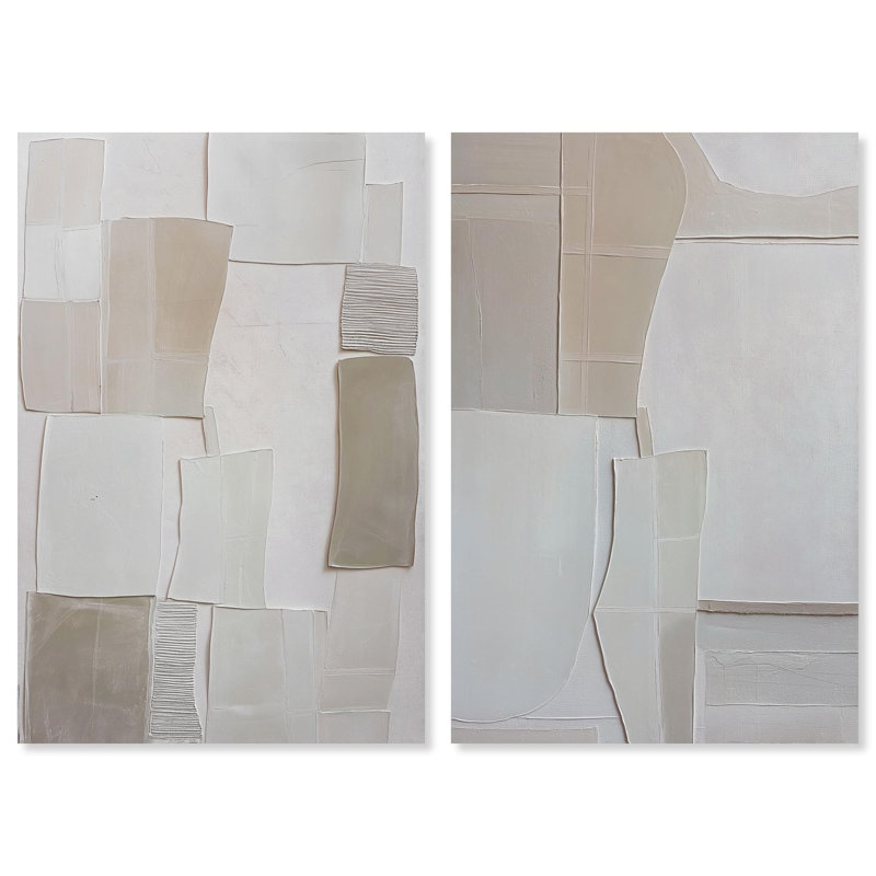 "Caress and Textured Minimal", reproduction d'art sur toile, ensemble de décorations murales dorées par Art Remedy, 20 x 30