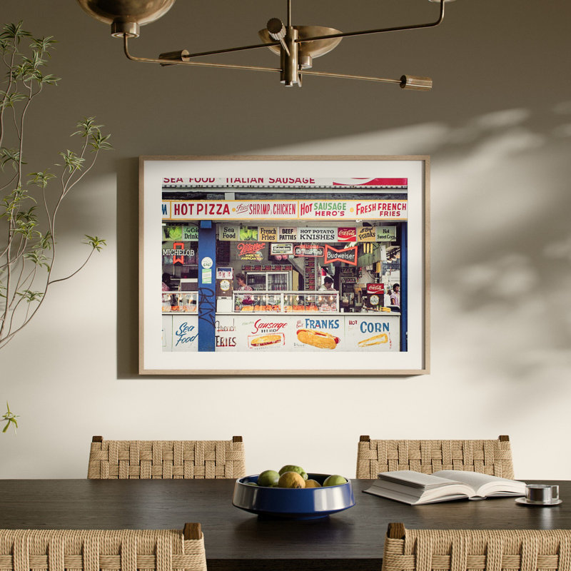 Coney Island Snacks By Barbara Alper, W 48" x H 36", White Oak