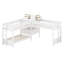 Lit simple superposé en forme de L avec bureau et tiroirs de rangement, lit superposé peu encombrant avec ports USB-1117834037