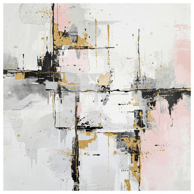 Abstract Gold Splatter Double Sided Throw Pillows