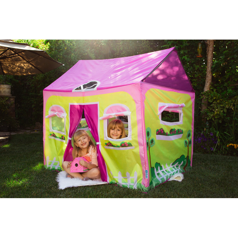 Pink and Yellow Cottage House Kids Play Tent 58" x 48"
