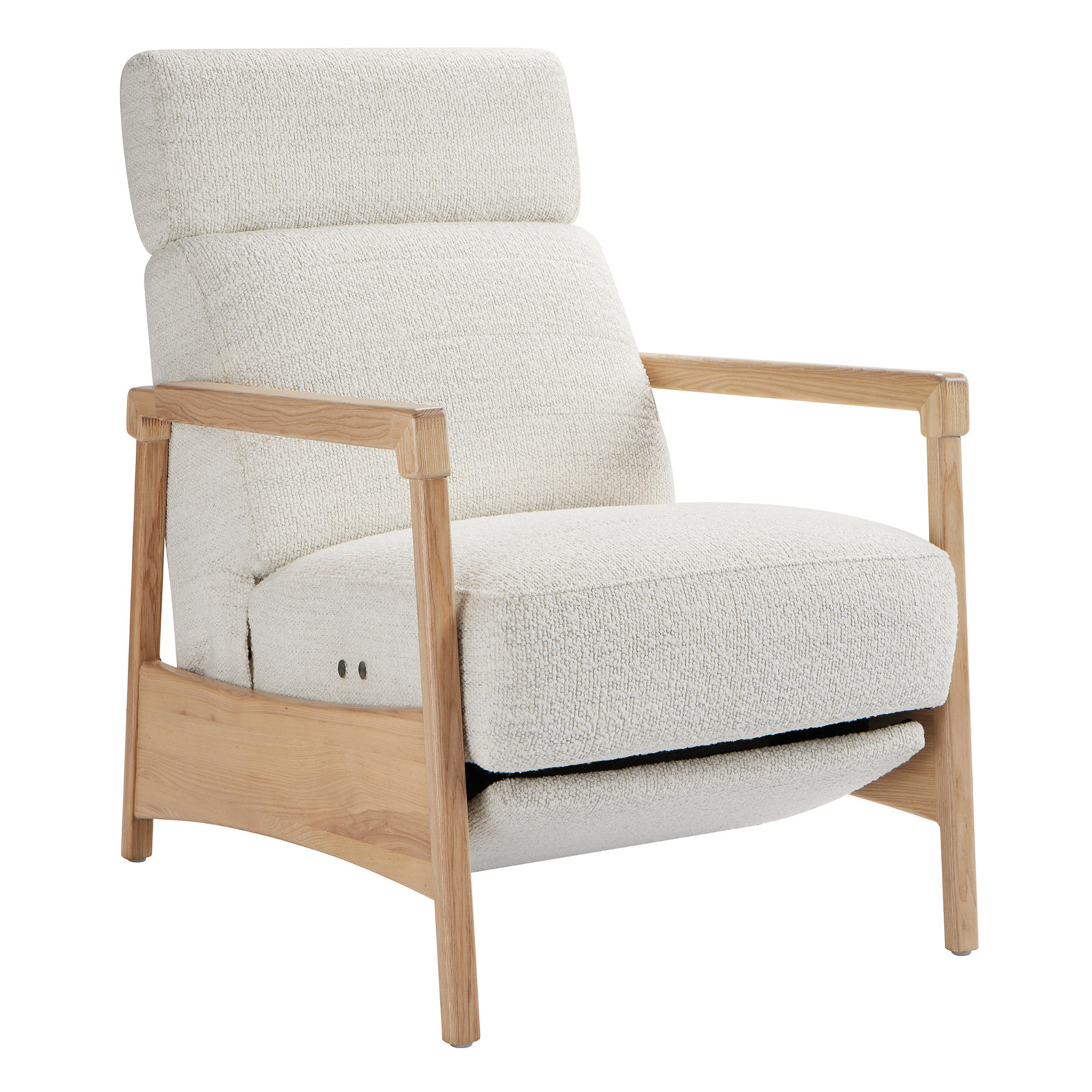 Amada Upholstered Power Recliner (Set of 2), Merino Pearl Performance Boucle
