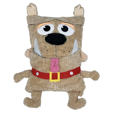 Shamzees: Dog - Brown - Plush Pillow Cover, Soft Huggable Animal Character, Kids Playful Pillow Eating Friend, Fits Standard Size, Machine Washable