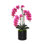 Purple Real Touch Orchid with Amethyst in Black Cylinder Pot