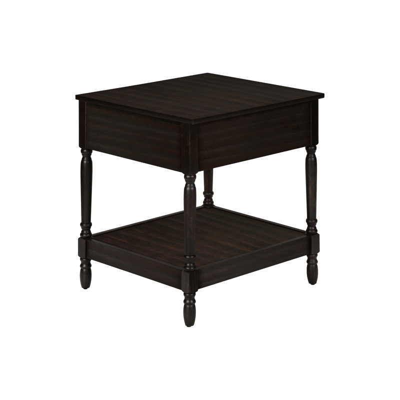 Table d'appoint Traditional avec 2 tablettes et 2 tablettes inférieures