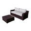 Résistant aux intempéries, 3, deux, aucun assemblage requis, tissé à la main, cadre rouillé, plateau en verre trempé, coussins confortables, terrasse 3, table basse, indispensable, utilisation à l'année