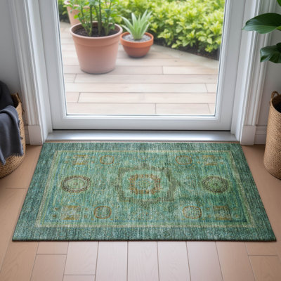 Machine Washable Indoor/Outdoor Jacobus ACN2159 Global Rug