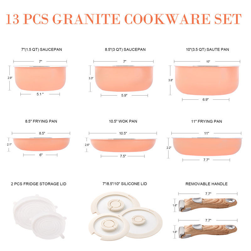 Caannasweis-11 Pieces Nonstick Cookware Sets