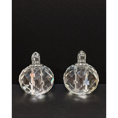 Salière et poivrière ronde en cristal
