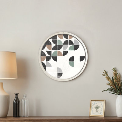 " Mid Mod Half Circle Abstract "