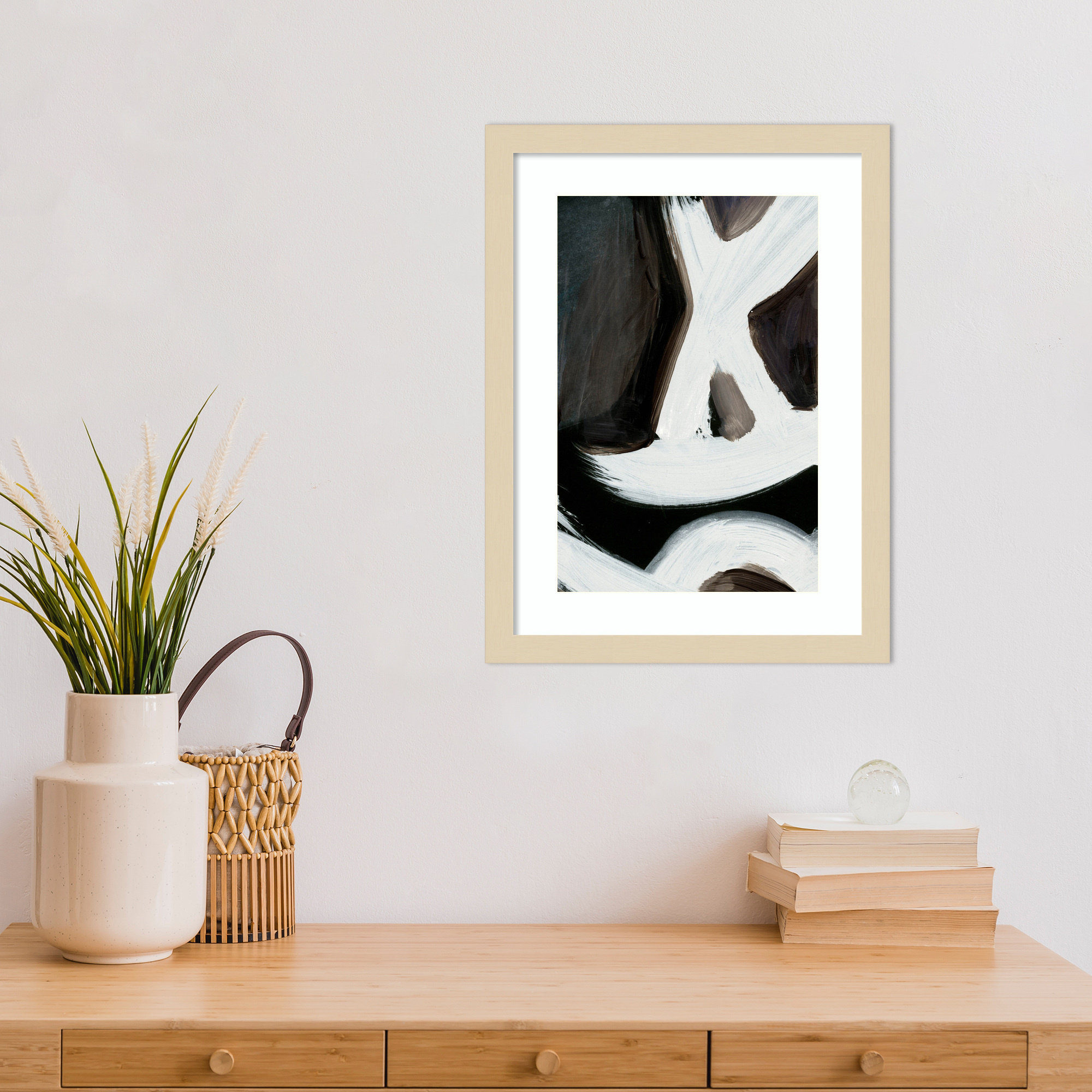 Connected No 2 by Dan Hobday Wood Framed Wall Art Print, Brown, 17" H x 13" W