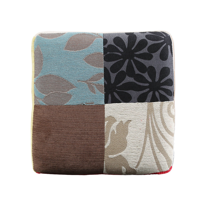 34.5cm Wide Square Floral Standard Ottoman