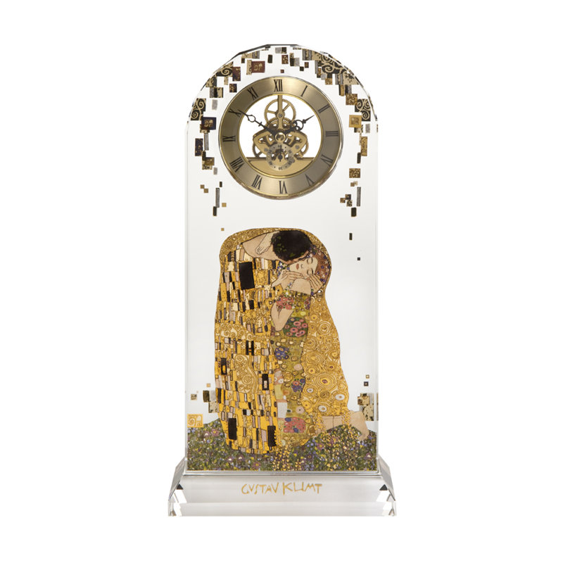 Gustav Klimt Glass Tabletop Clock