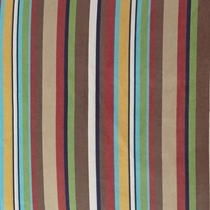 Tammy Turquoise Tan Yellow Stripe Classic Western Bed Skirt, King