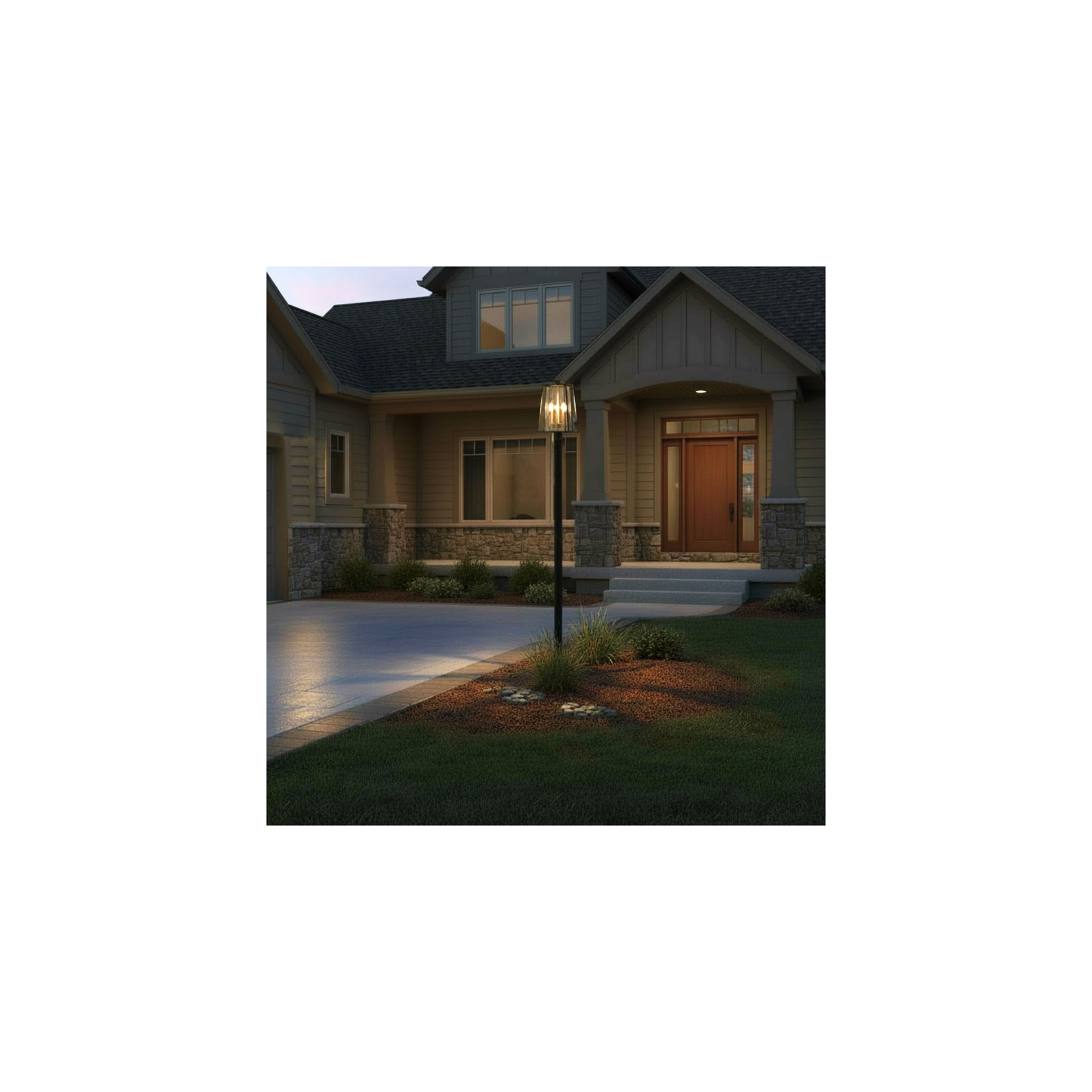Becket Clear Metal Outdoor Lantern Head, Buckeye Bronze