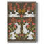 «Folk Flower and Rabbit II», reproduction encadrée - bois massif-1812578100