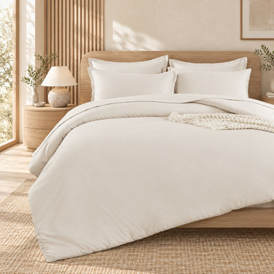 Andency Bed in a Bag Queen Beige - 7 Pieces Queen Comforter Set Bedding Comforter Sets, Solid Fluffy Bed Set with Comforter, Sheets, Pillowcases & Shams