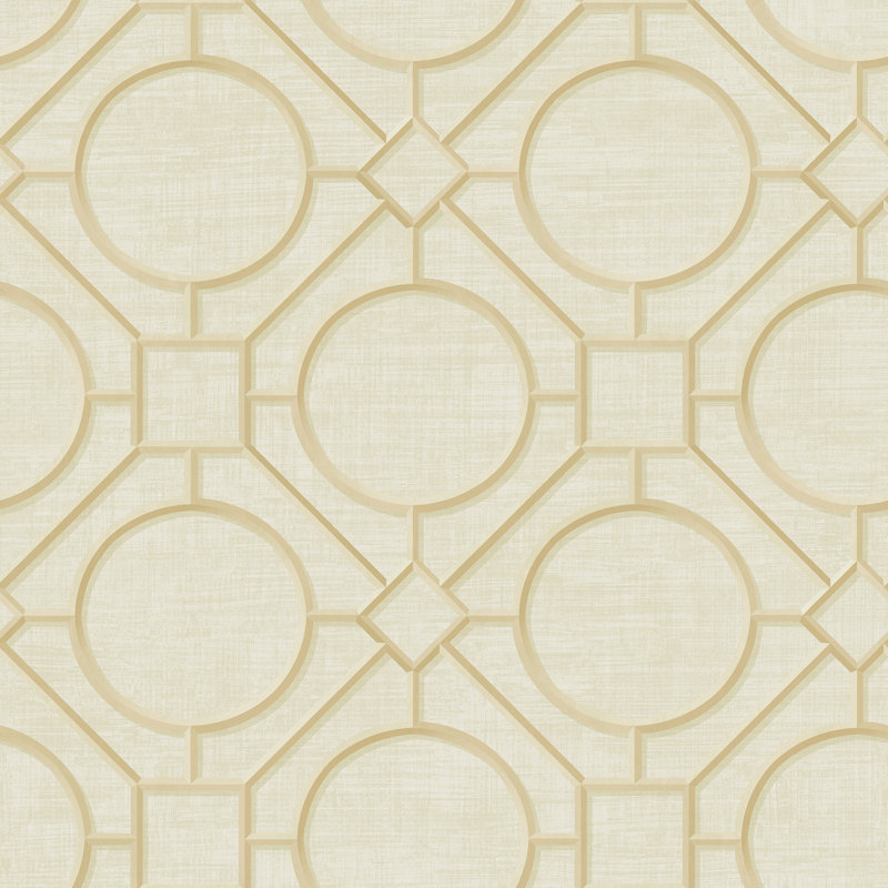 Rouleau de papier peint Caribou Silk Road L 27 pi x l 27 po, Or/Lin