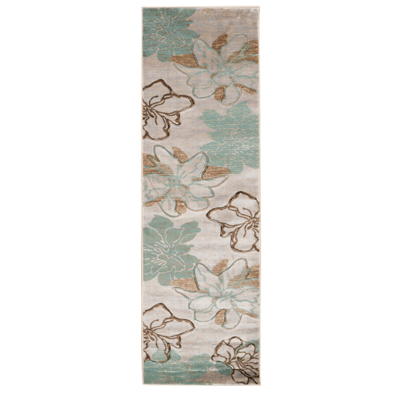 Tapis ivoire Carlee, Tapis de couloir 2 pi 6 po x 8 pi
