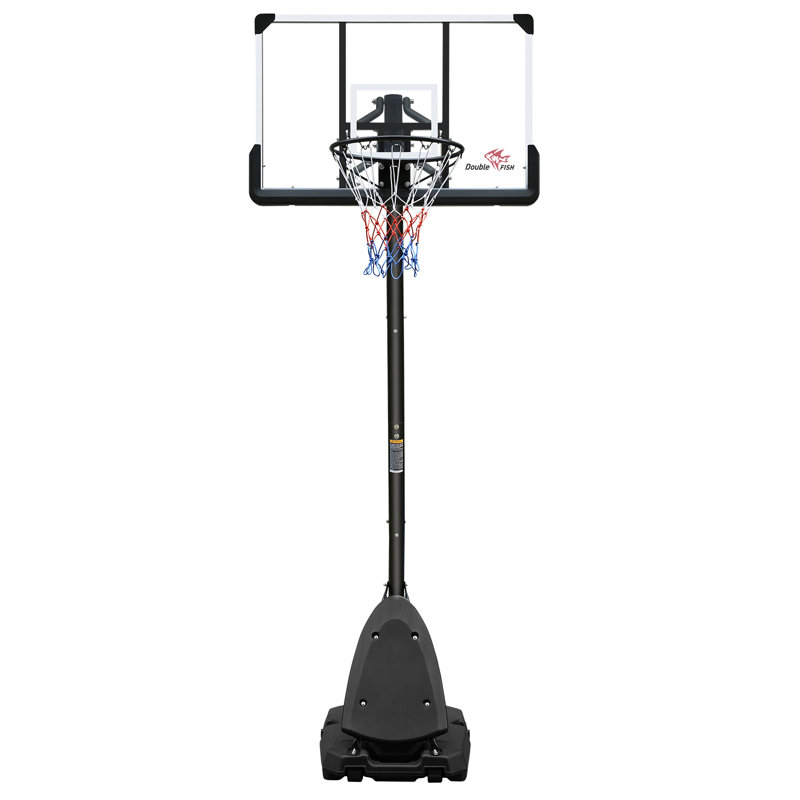 Panier de basketball d'extérieur réglable en hauteur de 7,5 à 10 pieds avec panneau de 44 pouces - Système de but portatif avec base stable et roues