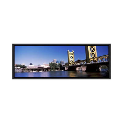Panoramic Tower Bridge Sacramento, California Photographic Print on Canvas