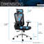 Chaise de bureau en maille vraiment ergonomique avec appui-tête et soutien lombaire