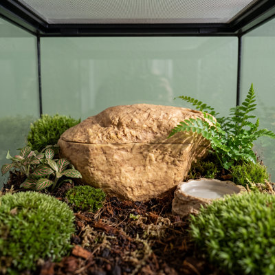 REPTIZOO 3 in 1 Magnetic Reptile Hide Cave