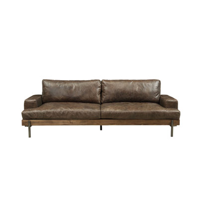 Silchester Top Grain Leather Sofa with Loose Seat Cushions