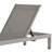 Mays 1-Piece Gray Aluminum Patio Chaise Lounge With PVC-coated polyester Fabric