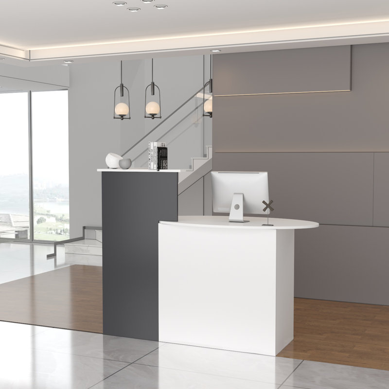 Rectangle Solid + Manufactured Wood Reception Desk