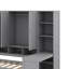 Lit de jour simple en bois avec trois tiroirs, armoire, bureau et tablettes-1417866633