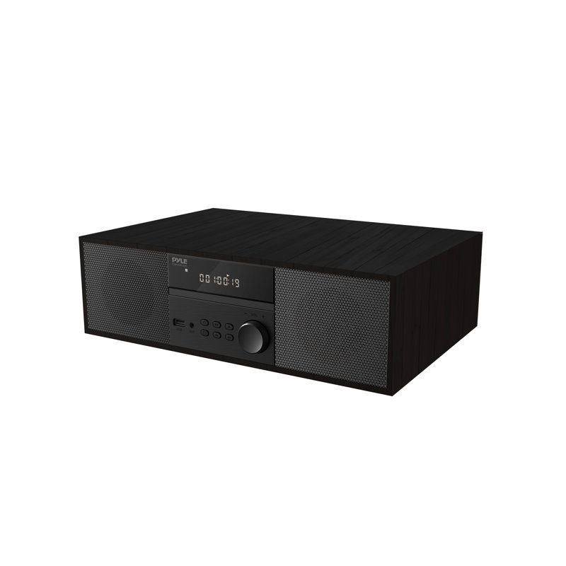 Portable Decorative Record Player with Bluetooth, Full Black