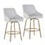 Tabouret de comptoir à hauteur fixe 26 po Arline - ensemble de 2-1307379551
