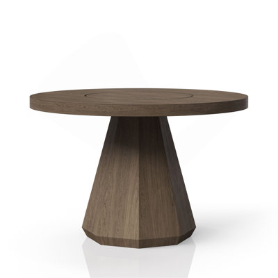 Table de salle à manger ronde - café au lait