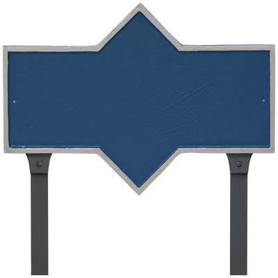 Plaque d'adresse rectangulaire à deux lignes Piedmont