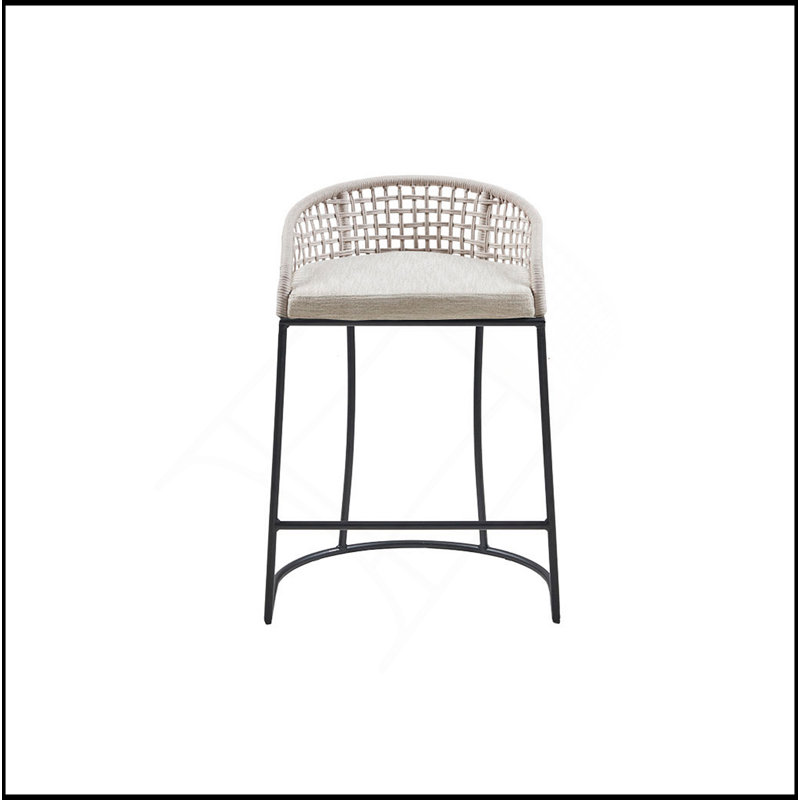Tabouret de comptoir tissé 25 po, Polyester naturel