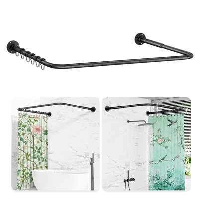 78cm L-Shaped Shower Curtain Pole