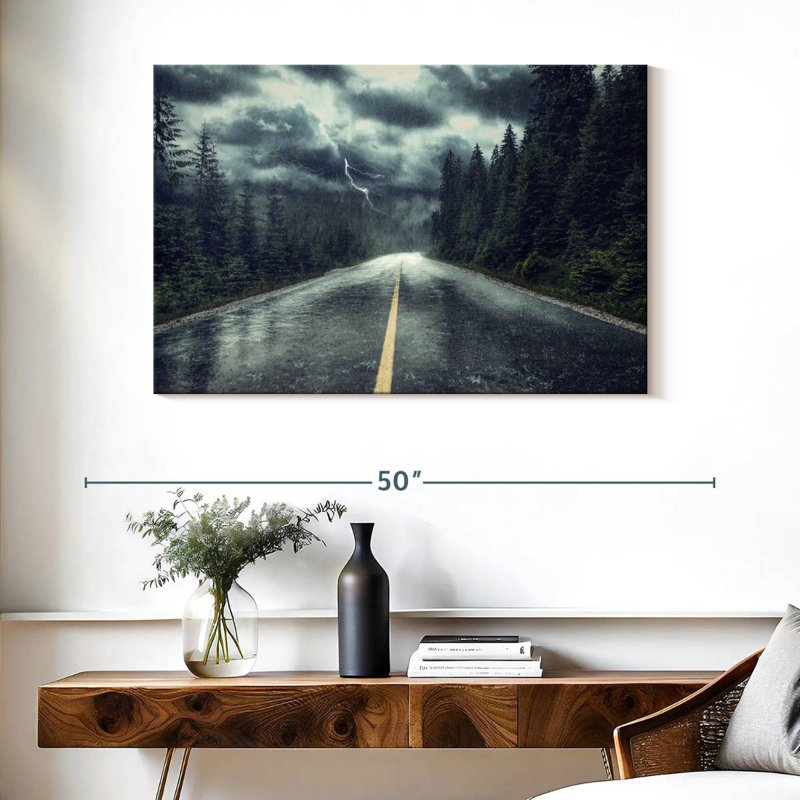 Mehar Stormy Road Home, 26" H x 39" W