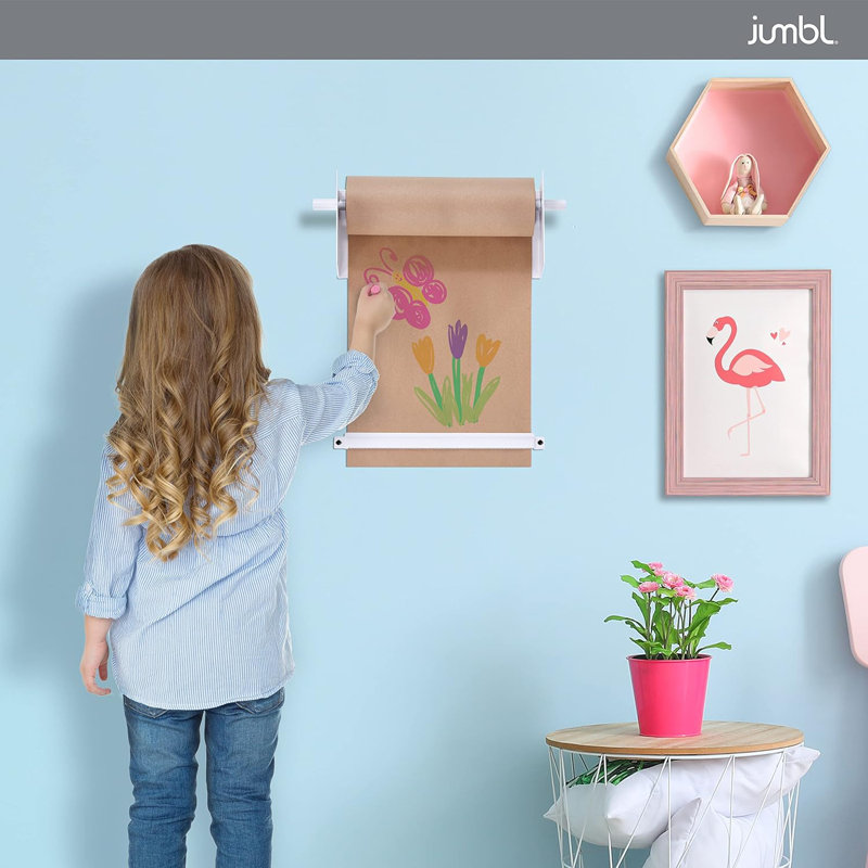 Porte-serviettes mural en acier inoxydable, Blanc, H 4,9 po x l 13,2 po