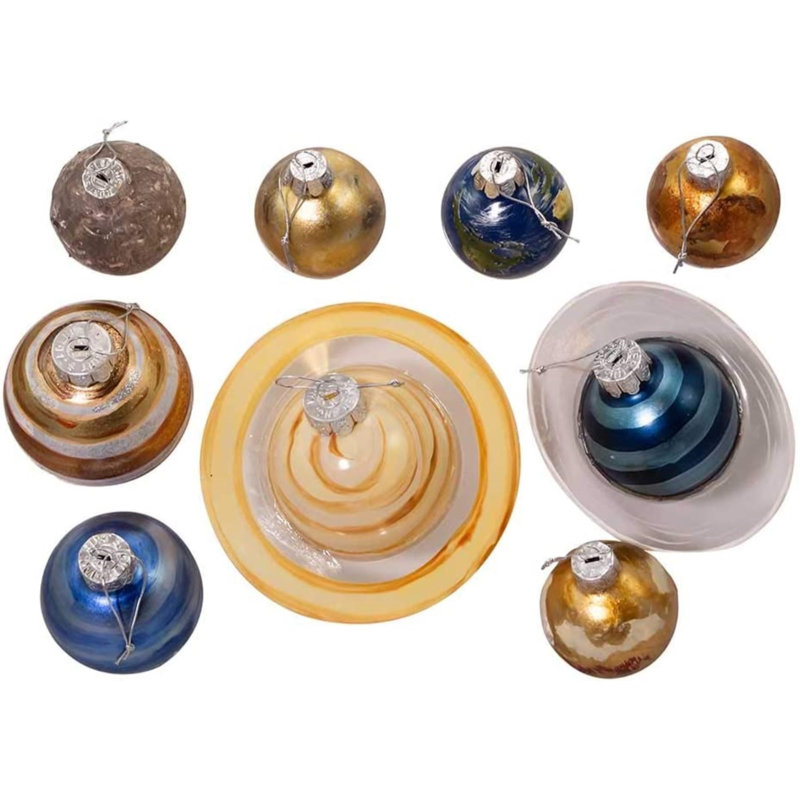 Noble Gems™ 9 Piece Noble Gems Planet Solar System Ball Ornament Set