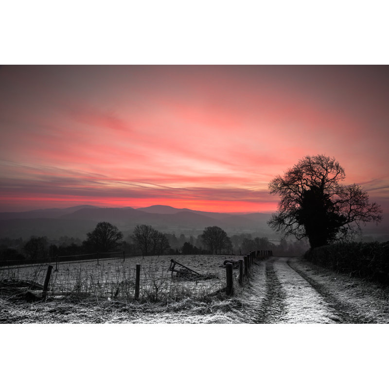 Boyett Frosty Sunrise by Johnnieb - Wrapped Canvas Print, 20cm H x 30cm W x 3.8cm D