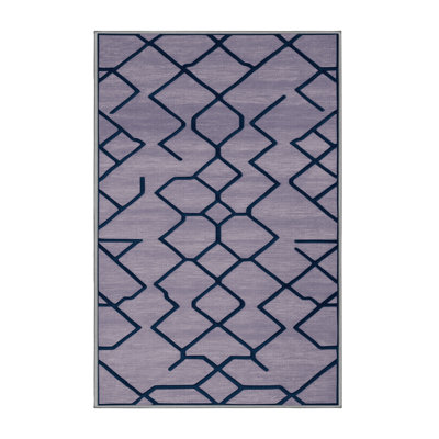 Tapis mauve lavable à la machine