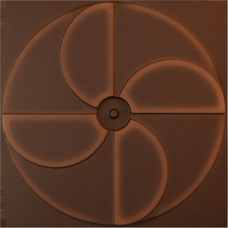 Panneau mural 19,63 "3D (paquet de 12), Rouille métallique