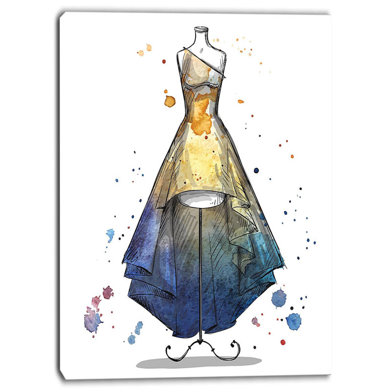 «Mannequin with Long Dress», impression numérique sur toile tendue, H 40 po x l 30 po