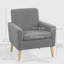 Chaise d'appoint rembourrée avec pieds en bois Teddy-986114966