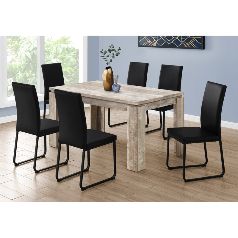 Table de salle à manger en stratifié beige, rectangulaire 60 po, moderne, pour les événements de construction taupe rectangulaire