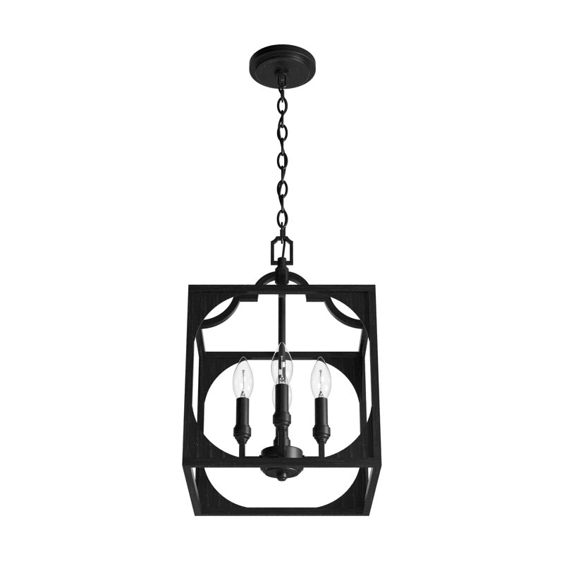 Highland Hill 4 Light Square Pendant, Rustic Iron, Large
